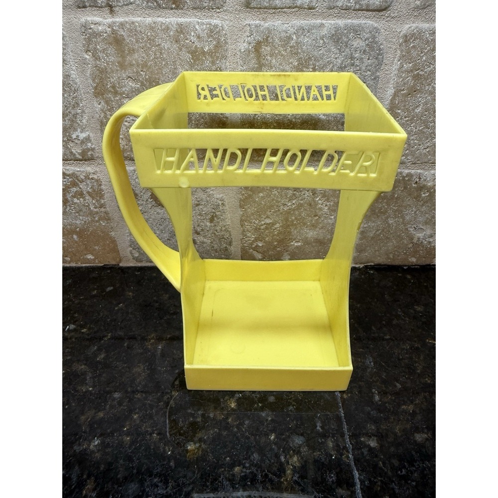 Vintage Evlo Handi Holder Yellow Milk Carton Juice Carrier Cottage Core